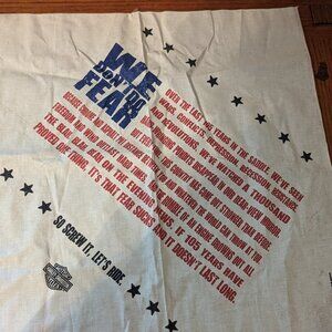 Harley-Davidson We Don't Do Fear American Flag 21-inch Patriotic Scarf/Bandana